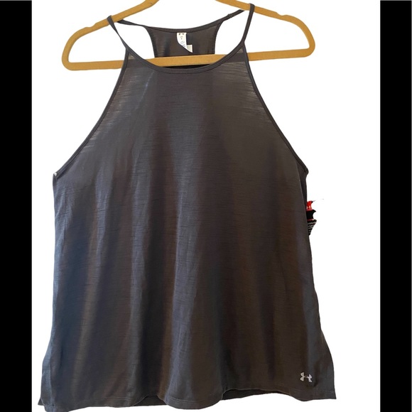 Under Armour Tops - Under Armour heat gear loose fit racer back tank dark gray size L